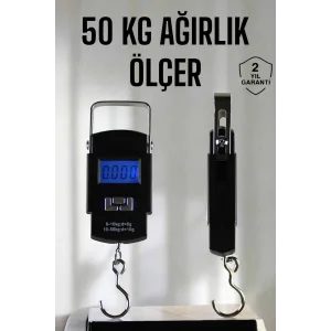Ağırlık Ölçer 50 Kg El Terazisi El Kantarı Pilli Led Ekran