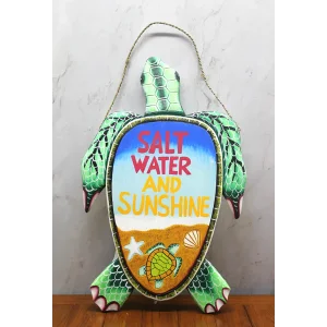 Ahşap Duvara Asmalı Kaplumbağa