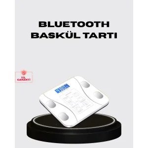 Akıllı Dijital Baskül – Bluetooth Bağlantılı, 8 Ölçüm Verili, Akıllı Vücut Analiz Tartısı