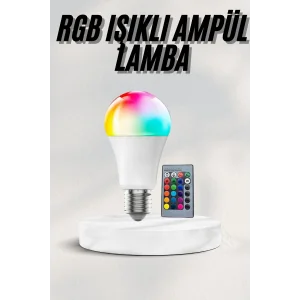 Akıllı RGB Led Ampul Led Uzaktan Kumandalı Renk Değiştiren Ampul