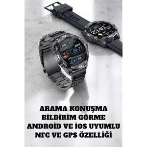 Akıllı Saat Arama Cevaplayan Titreşim Özelliğiyle Bildirim Görebilen