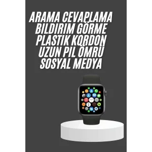 Akıllı Saat Çok Fonksiyonlu Uyku Takibi Adımsayar Nabız Ölçer Arama Cevaplayan