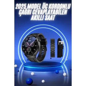 Akıllı Saat Yeni Nesil Üç Kordonlu Nabız Ölçer Çağrı Cevaplama