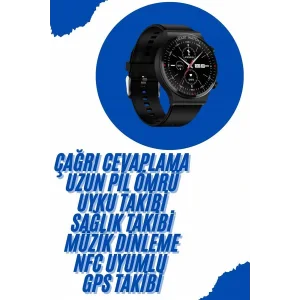 Akıllı Saat Yeni Nesil Üç Kordonlu Nabız Ölçer Çağrı Cevaplama