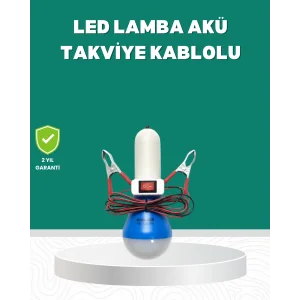 Aküden Çalışan 12V LED Ampul Taşınabilir Kullanım