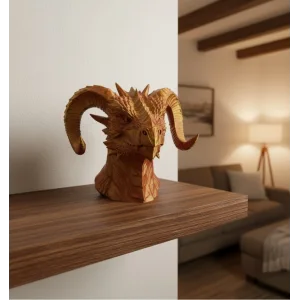 Altın Kırmızı Ejderha Figürü