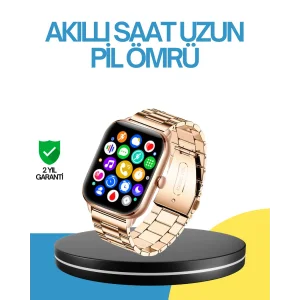 AMOLED Ekranlı Türkçe Menülü Akıllı Saat Bluetooth Görüşmeli