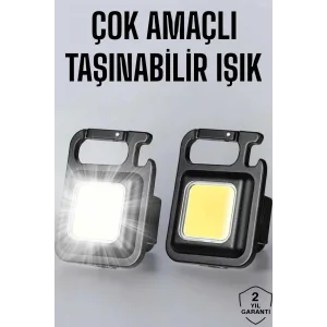 Anahtarlık Çok Amaçlı Mıknatıslı Taşınabilir Işık Led Şarjlı
