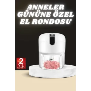 Anneler Gününe Özel Hediye El Rondosu Doğrayıcı Şarjlı Taşınabilir