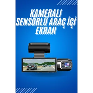 Araç İçi Full Hd Kamera Ön ve Arka Kameralı Ekranlı Araç Kamerası