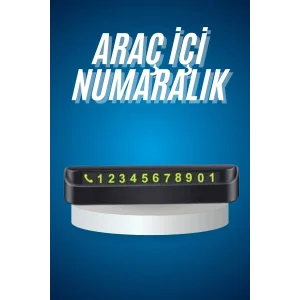 Araç İçi Numaratör Numaralık Oto Cam Kartı Fosforlu Numaratör
