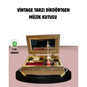 Balerinli Müzikli Takı Kutusu Piyano Tasarım Kız Çocuk Hediyelik