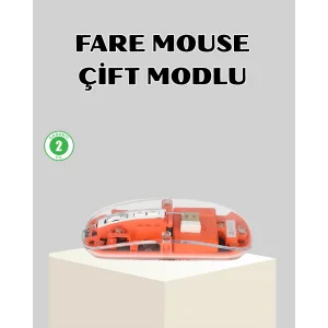 Bluetooth 5.0 & 2.4GHz Kablosuz Fare – 3 Cihaz Bağlantılı, Hızlı Geçiş, USB Alıcılı