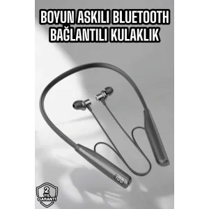 Boyun Bantlı Bluetooth Kulaklık Yüksek Ses Kaliteli 100 Saat Kulaklık