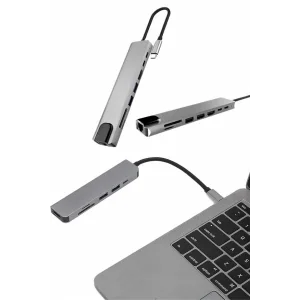 Çevirici Dönüştürücü Adaptör Macbook 3 In 1 Type-C To Hdmı USB 3.0