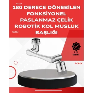 Çift Su Akış Modlu Musluk Başlığı – 360° + 720° Tam Dönebilen 3 Kollu Yapı