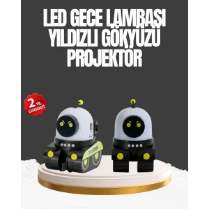 Çocuk Odası İçin Müzikli ve Işıklı Robot Projektör