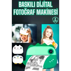 Çocuklar İçin Özel Fotoğraf Makinesi Printer Kamera Taşınabilir HD