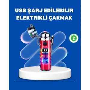 Çok Fonksiyonlu Şarjlı LED Fenerli USB Çakmak
