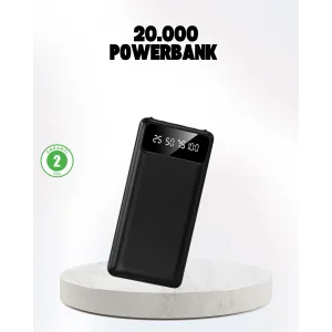 Çoklu Güvenlik Korumalı 20.000 mAh Powerbank Fener Özellikli