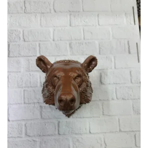 Dekoratif Ayı Duvar Heykeli Asılabilir Hediyelik 25x19 cm