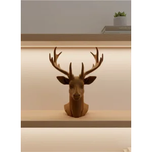 Dekoratif Kahverengi Geyik Biblo Salon ve Raf Dekoru