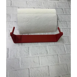 Dekoratif Kırmızı Kağıt Havlu Tutucu Duvar Askılı Model