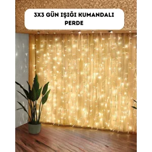 Dekoratif Perde Peri Led Günışığı Renk 8 Fonksiyonlu Işık