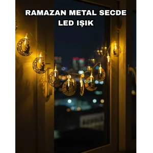 Dekoratif Ramazan Ay Işığı Secde Eden Adam Figürlü