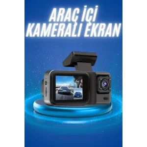 Ekranlı Sürüş Kaydedici DVR Ön ve Arka Kameralı Full HD Çözünürlüklü