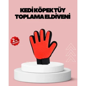 Evcil Hayvanlar İçin Tüy Dökülme Önleyici Eldiven – Masaj ve Temizlik İçin Yumuşak Silikon Uçlu