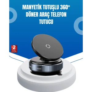 Evrensel Manyetik Araç Telefon Tutucu 360° Döner Başlık