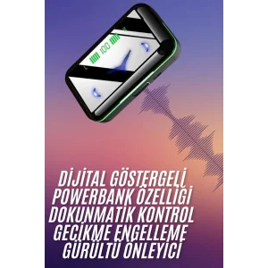 Extra Bass Kablosuz Kulaklık Işıklı Bluetooth Kulaklık Powerbank Özellikli