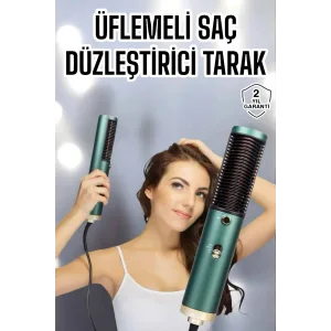 Fön Tarak Saç Düzleştirici Üflemeli Fön Makinesi Sıkı Dişli Taşınabilir