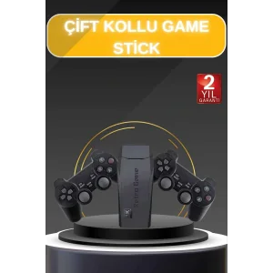 Game Stick El Atarisi 2.4g Kablosuz Çift Kol Oyunlar 4k Game Stick 3500 Oyunlu Atari Uyumlu