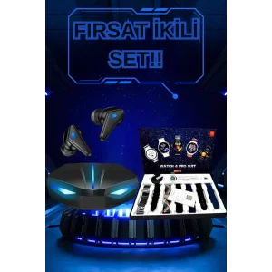 Gamer Kulaklık ve Çok Kordonlu Akıllı Saat Gürültü Önleyici GPS Desteği