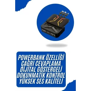Gaming Bluetooth Kulaklık Dahili Powerbank Kablolu Düşük Gecikmeli Bluetooth 5.2