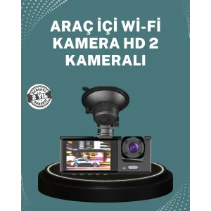 Gece Görüşlü DVR 3 Lensli Araç İçi Sürüş Kamerası Video Kaydedici