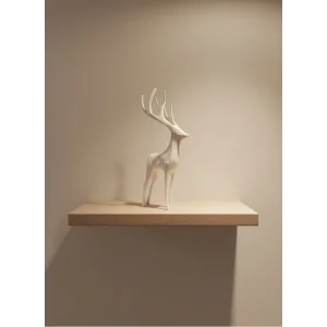Geyik Figürü Beyaz Modern Salon ve Raf Dekoru