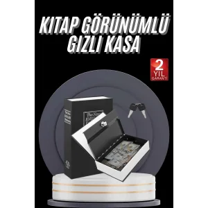Gizli Kasa Kilitli Sözlük Görünümlü 18cm Gizli Kasa Büyük Boy Anahtarlı