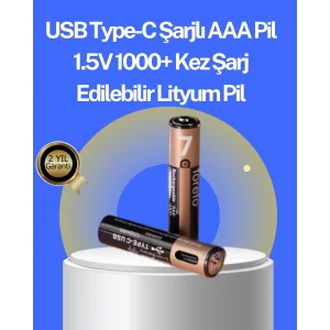 Hızlı Şarj Teknolojili USB Şarjlı AAA Pil – 40 Dakikada Tam Şarj