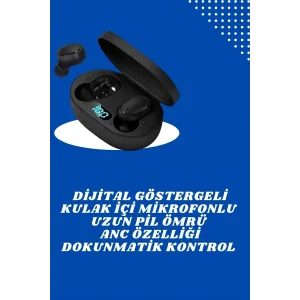 İkili Bluetooth Kulaklık Dijital Göstergeli Uzun Pil Ömrü Yüksek Ses Kaliteli