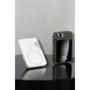 iOS Uyumlu 22.5W Hızlı Şarj Magsafe Powerbank Dijital Göstergeli 10.000 mAh