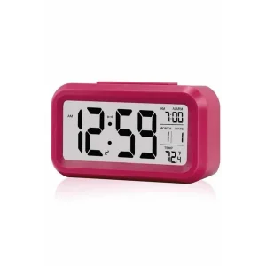 Işıklı Dereceli Masa Ofis Saati Alarmlı Termometre Takvim Çalar Saat