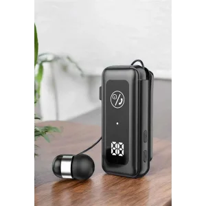 Kablolu Bluetooth Kulaklık Kulak İçi Stereo Mikrofonlu Dijital Göstergeli