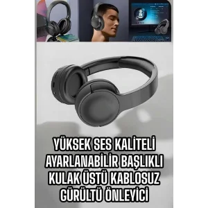 Kablosuz Bluetooth Kulaklık ANC/ENC Destekli Kulak Üstü Yüksek Ses Kaliteli