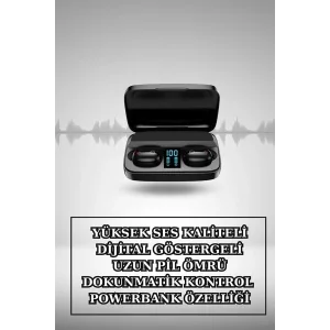 Kablosuz Bluetooth Kulaklık ve Kordon Hediyeli Akıllı Saat Nabız Ölçer Uzun Pil Ömrü