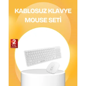Kablosuz Klavye Mouse Takımı - Ergonomik, Sessiz ve Enerji Tasarruflu