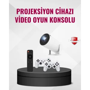 Kablosuz Mini Projeksiyon Cihazı Oyun ve Film İçin Taşınabilir Ev Sineması