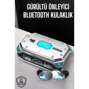 Kablosuz Powerbankli Oyuncu Kulaklığı Gürültü Önleyici